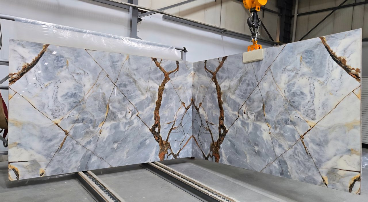 Glacier Fire Marble slab 2