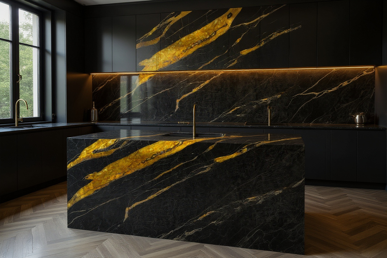 Mont Black Marble gallery photo 3