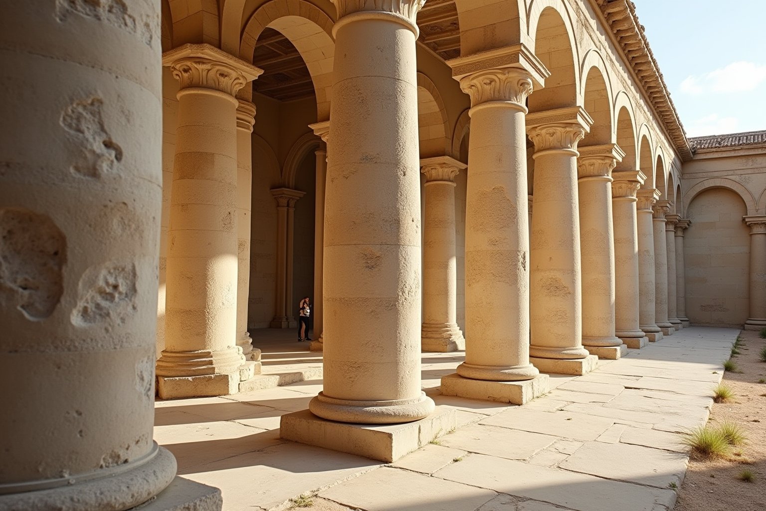 Fossil Limra building columns