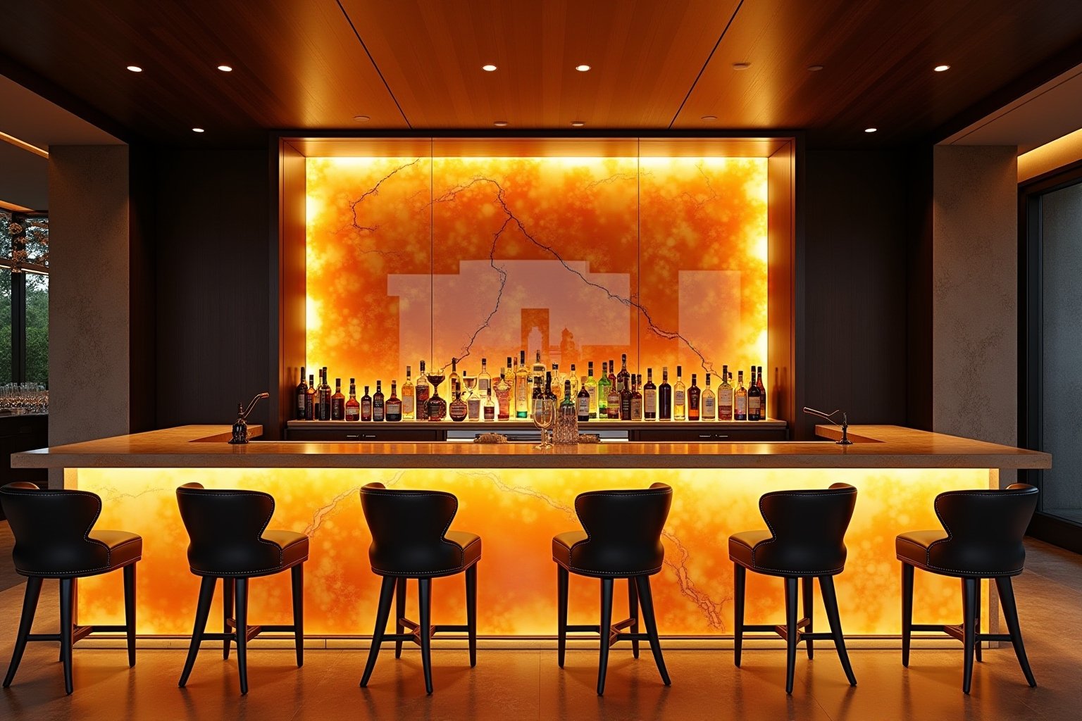 Onyx backlit wall panel